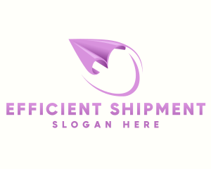 Logistics Paper Plane Courier logo design