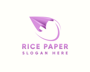 Logistics Paper Plane Courier logo design