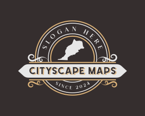 Morocco land Map logo design