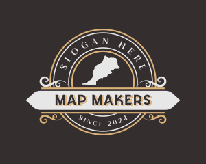 Morocco land Map logo design