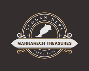 Morocco land Map logo design