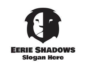 Lion Face Shadow logo design