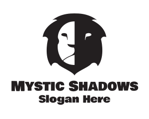 Lion Face Shadow logo design