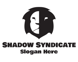 Lion Face Shadow logo design