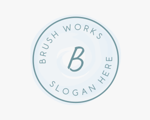 Watercolor Brush Boutique logo design