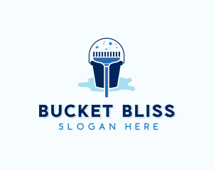 Cleaning Bucket Sanitation logo design