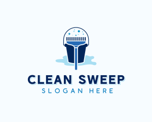 Cleaning Bucket Sanitation logo design