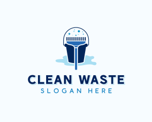 Cleaning Bucket Sanitation logo design