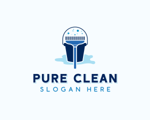 Cleaning Bucket Sanitation logo design