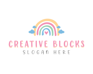 Creative Playful Rainbow logo design