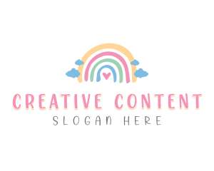 Creative Playful Rainbow logo design