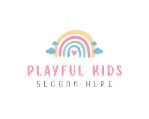 Creative Playful Rainbow logo design