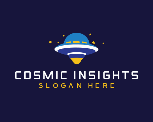 UFO Spaceship Cosmic logo design