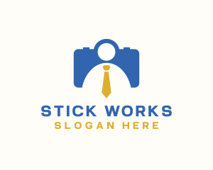 Employee Suitcase Necktie logo design