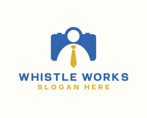 Employee Suitcase Necktie logo design