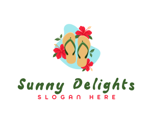Summer Hibiscus Slippers logo