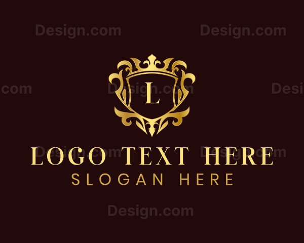 Elegant Shield Crown Logo