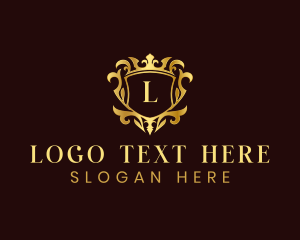 Elegant Shield Crown logo