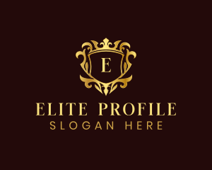 Elegant Shield Crown logo design