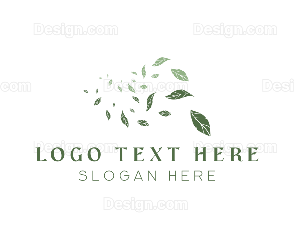 Organic Flying Leaf Logo