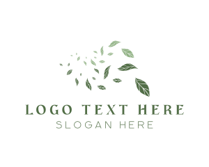 Organic Flying Leaf logo