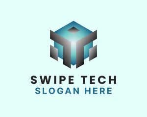 Tech Cyber Cube logo design