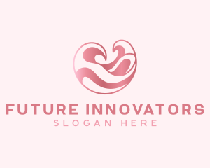 Pink Innovation Wave logo design