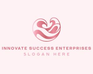 Pink Innovation Wave logo design