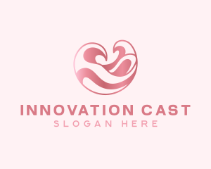 Pink Innovation Wave logo design