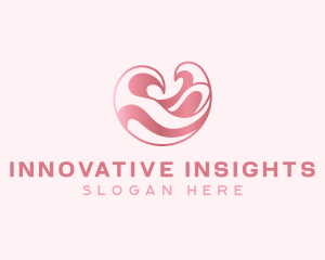 Pink Innovation Wave logo design