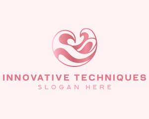 Pink Innovation Wave logo design