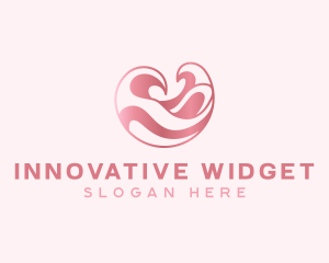 Pink Innovation Wave logo design