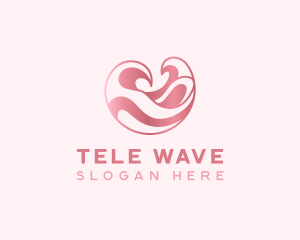 Pink Innovation Wave logo design