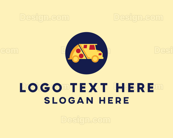 Pizza Delivery Food Truck Logo