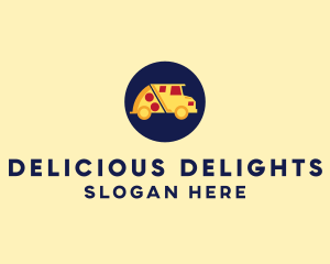 Pizza Delivery Food Truck logo design