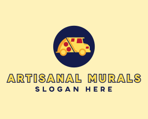 Pizza Delivery Food Truck logo design