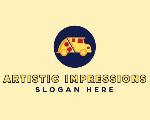 Pizza Delivery Food Truck logo design