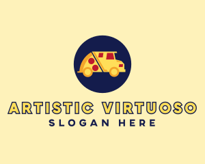 Pizza Delivery Food Truck logo design