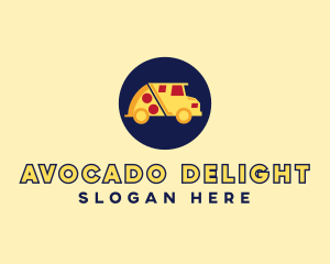 Pizza Delivery Food Truck logo design