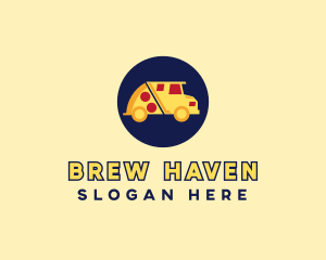 Pizza Delivery Food Truck logo design