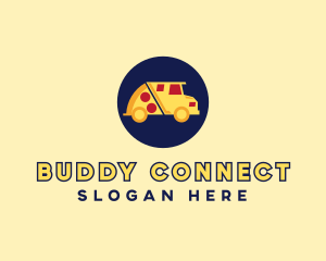 Pizza Delivery Food Truck logo design