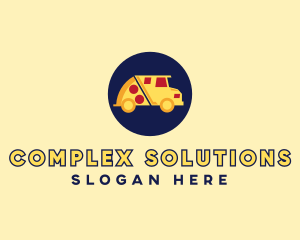 Pizza Delivery Food Truck logo design