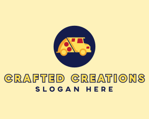 Pizza Delivery Food Truck logo design