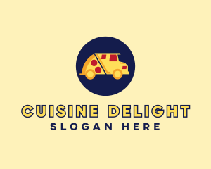 Pizza Delivery Food Truck logo design