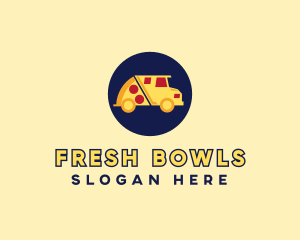 Pizza Delivery Food Truck logo design