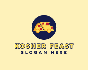 Pizza Delivery Food Truck logo design