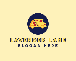 Pizza Delivery Food Truck logo design