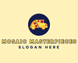 Pizza Delivery Food Truck logo design