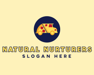 Pizza Delivery Food Truck logo design