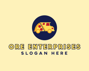 Pizza Delivery Food Truck logo design